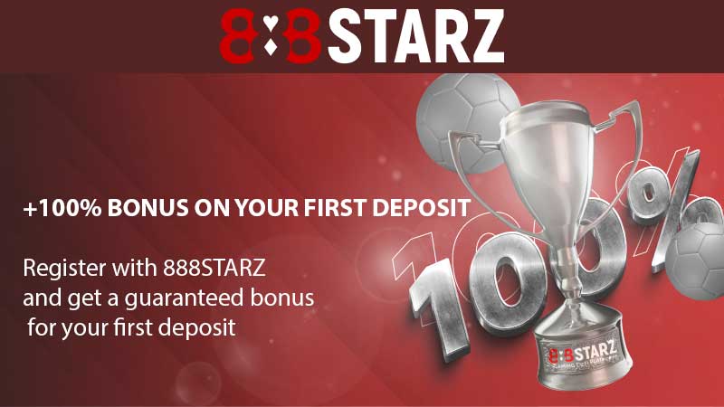 Claim Your 100% Bonus on Your First Deposit at 888STARZ!