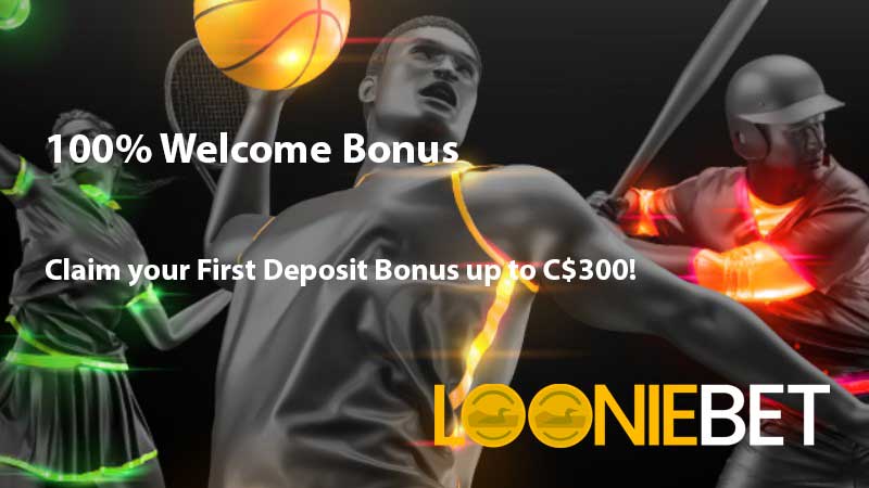 LoonieBet 100% Welcome Bonus up to $300 on your first deposit