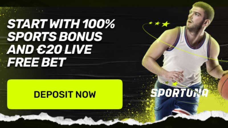 Discover with Sportuna a 100% sports bonus and a €20 free live bet!