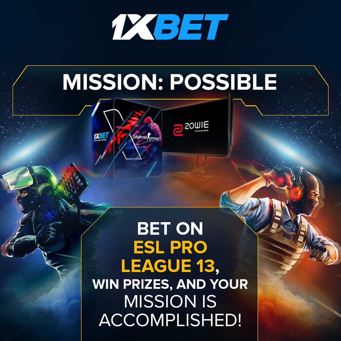 1xBet launches partnership campaign for ESL Pro League with top prizes