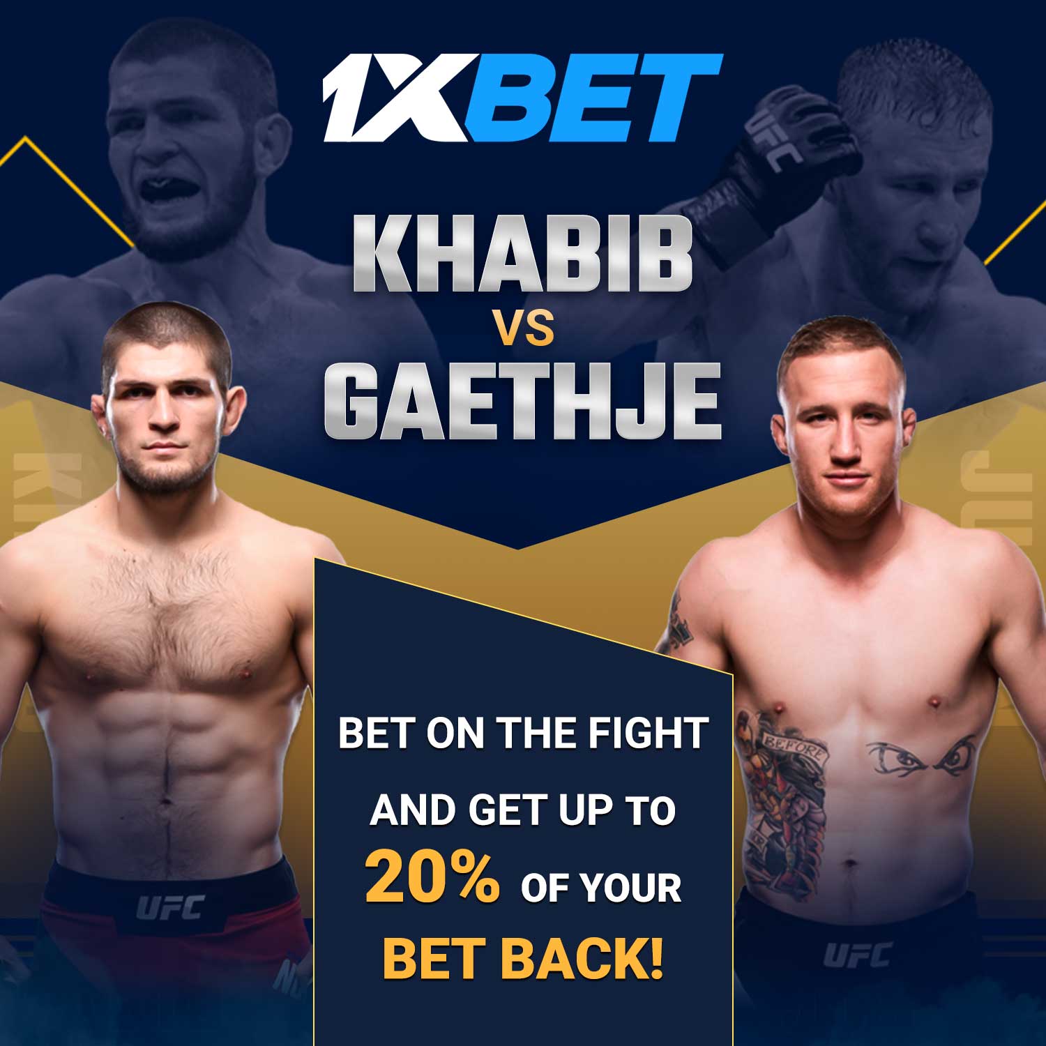 Win with a “Risk-Free Bet” on Nurmagomedov - Gaethje fight at 1xBet