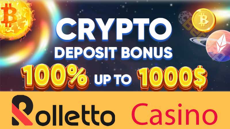 Rolletto Casino Crypto Deposit Bonus