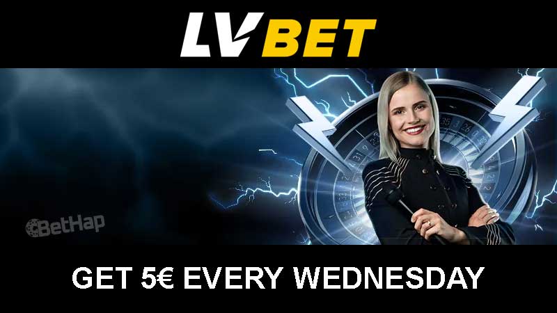 LVBet Get €5 every Wednesday on Lightning Roulette