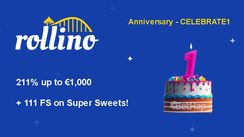 Rollino Casino Anniversary Bonus