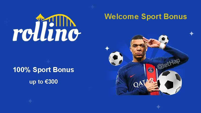 Rollino welcome sports bonus up to 300 eur