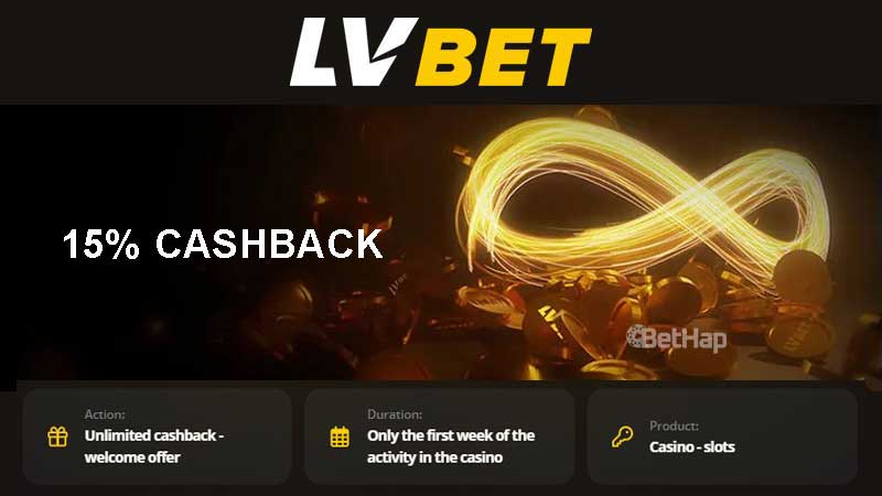 LVBet 15% Cashback with No Limits