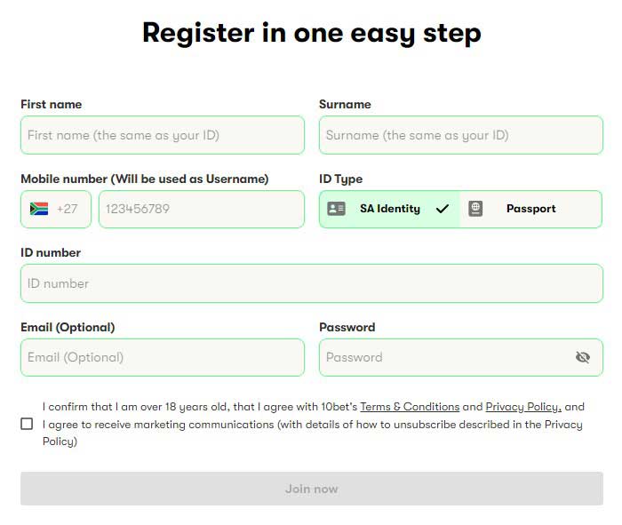10Bet Registration - Step by Step