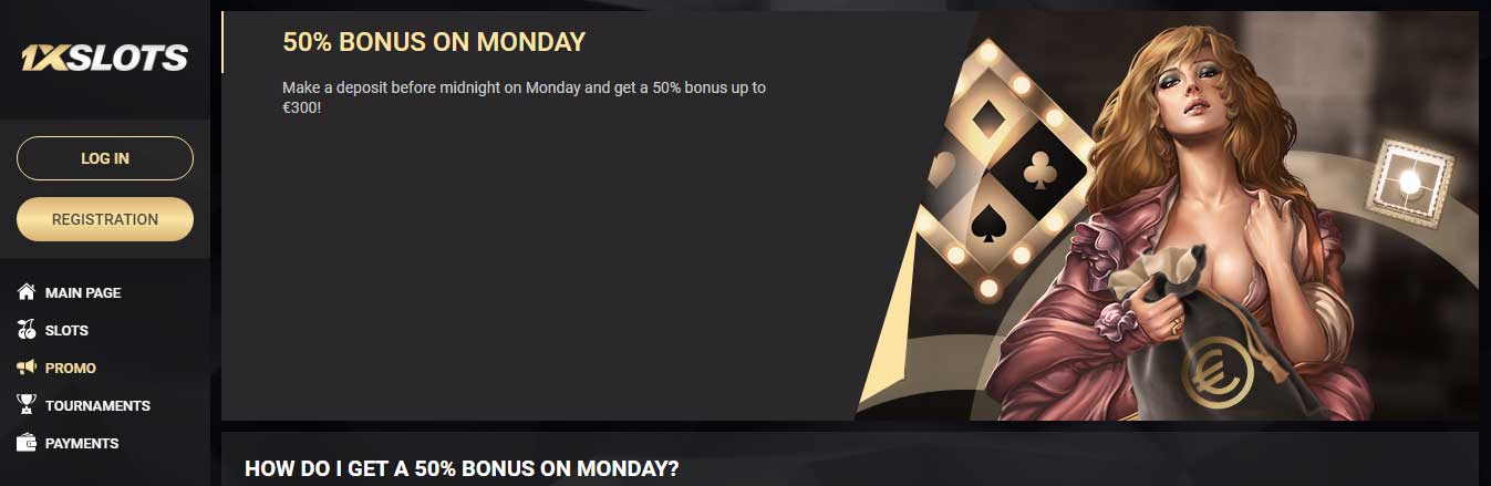 50% Bonus on Monday