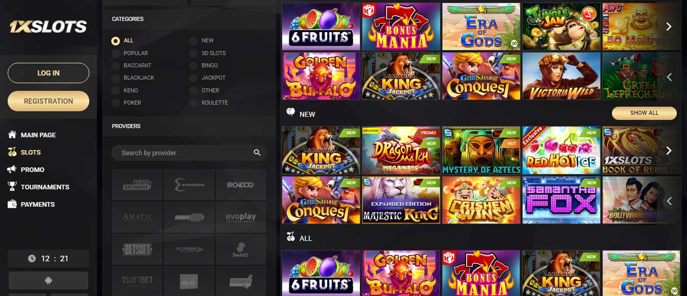 1xslots Spielautomaten