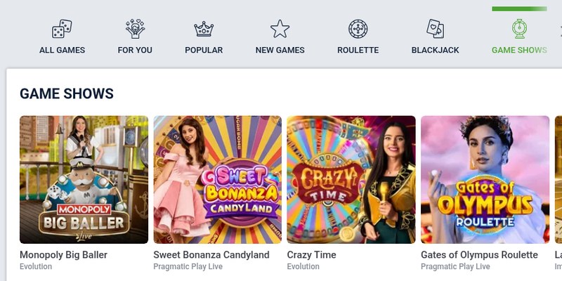 Crazy Time and Other 20Bet Live Game Shows