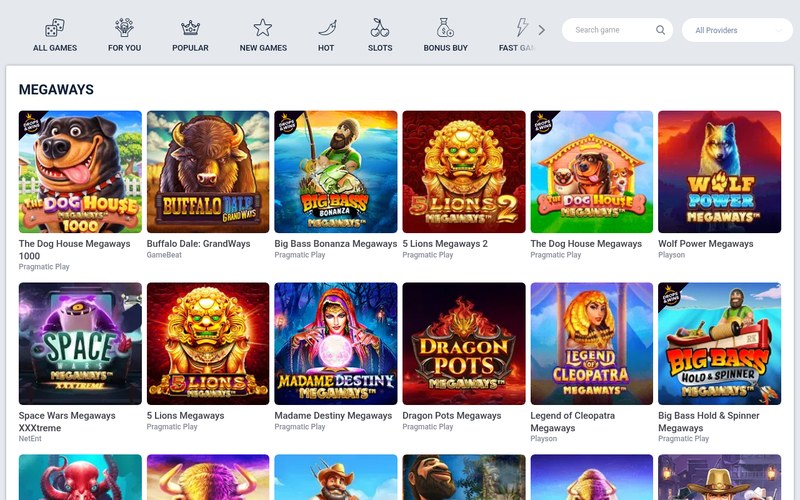 Hold and Win, Megaways and Bonus Buy Slots at 20Bet