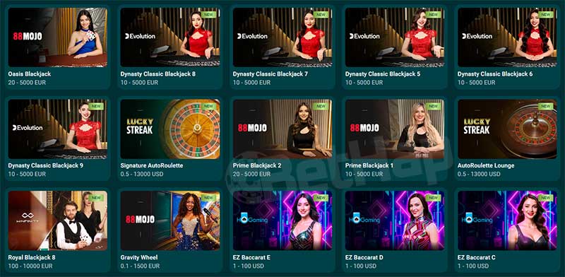 22Bit Live Casino Games