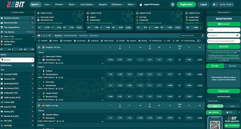 22Bit Sports Betting