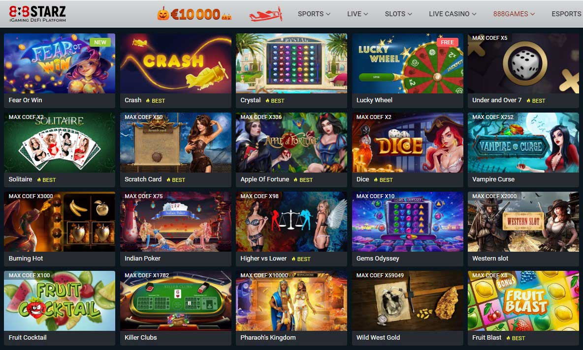 888starz Casino Games Review