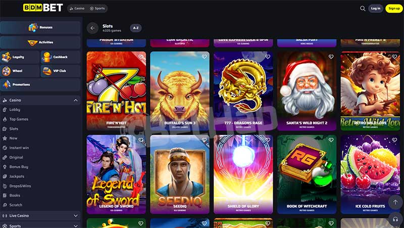 BDMBet Slot Games
