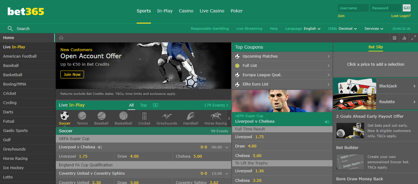 Bet365 soccer best sale live streaming