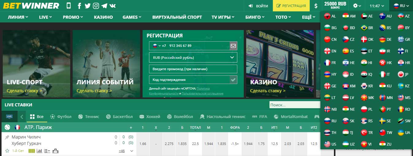 Обзор веб-сайта