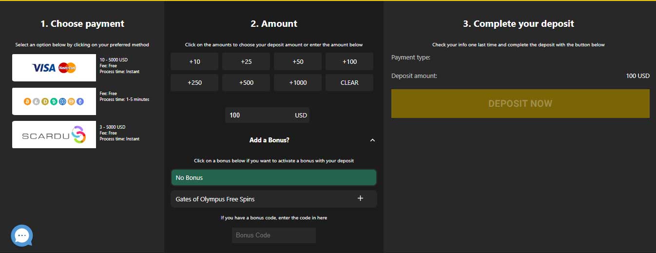 Betfinal deposit