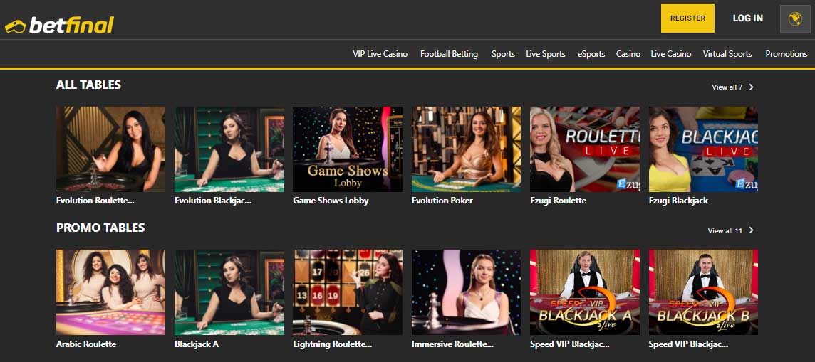 Betfinal Live Casino