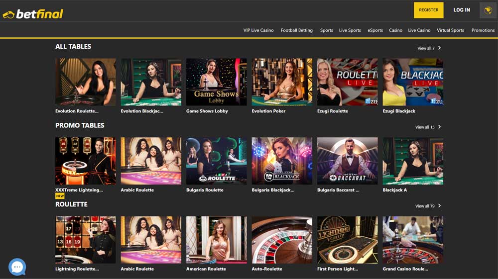 Betfinal Live Casino