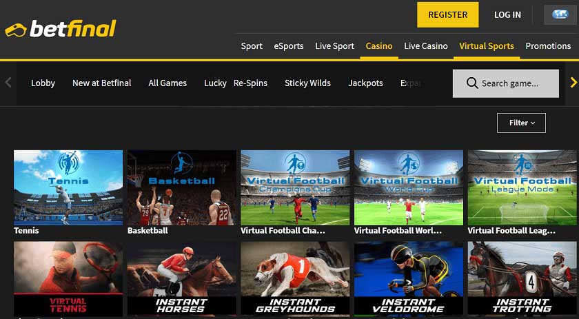 Betfinal Virtual sports