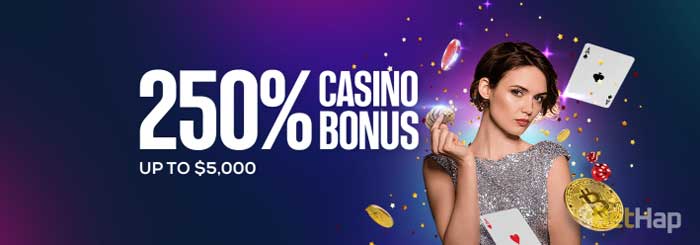 Betus 250% Casino Crypto Bonus