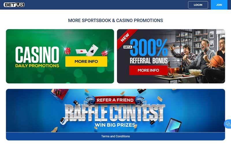 BetUS Casino and Sports Promotions