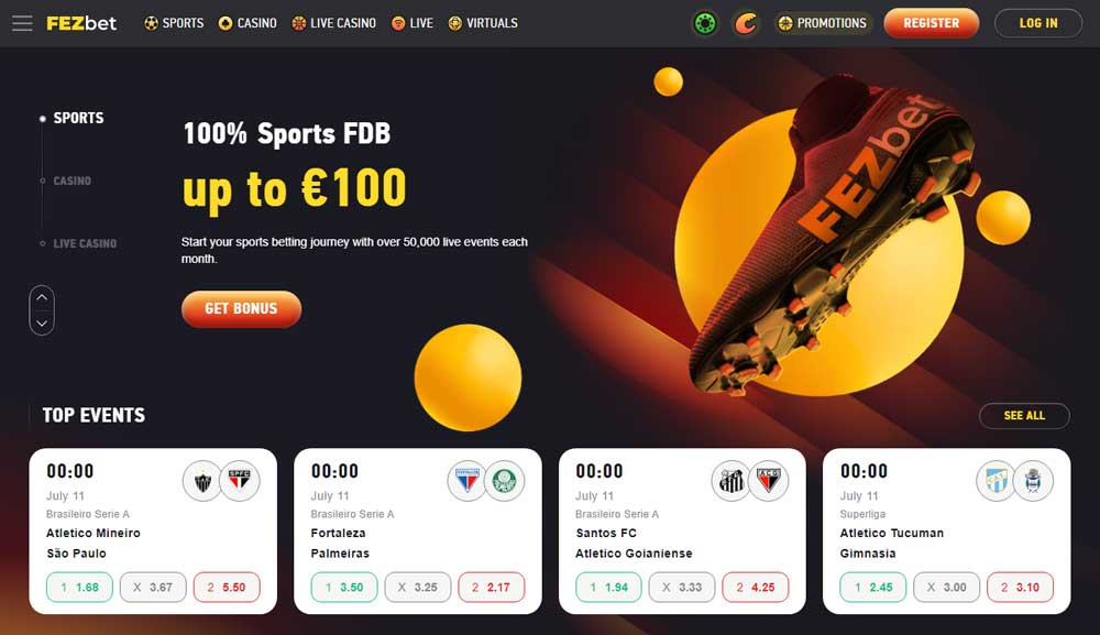 FEZBet Registration Review 2023 - Casino Bonus / Deposit / Sports Betting -  Bethap