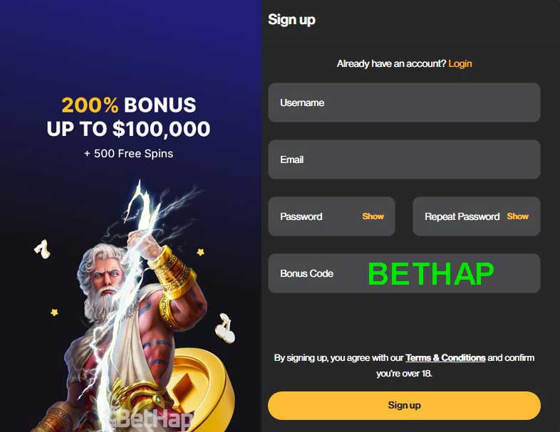 Fortunejack Casino Registration With Promo code - BETHAP