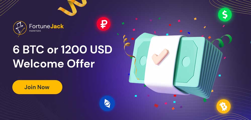 FortuneJack Bonus - 6BTC or 1200USD WELCOME OFFER