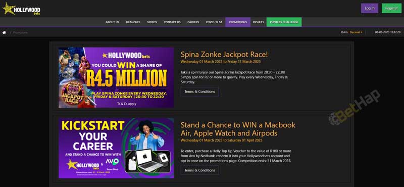 HollywoodBets Casino and Sports Promotions