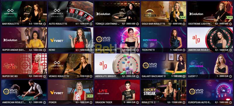 JVSpin Live Casino Games