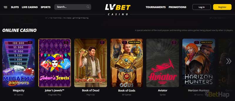 LvBet Casino Games