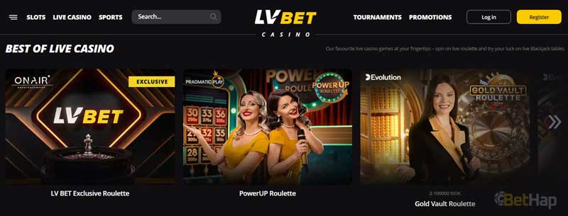 Lvbet Live Casino