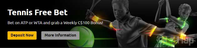 LoonieBet 100 CAD Tennis Free Bet