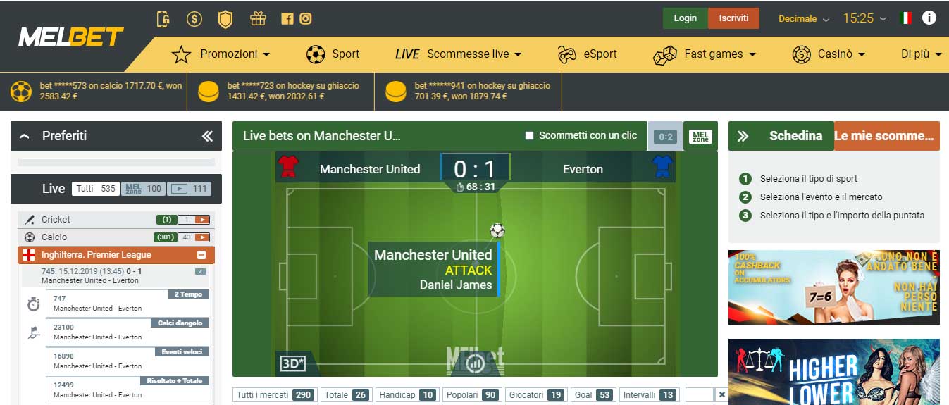 melbet Diretta streaming