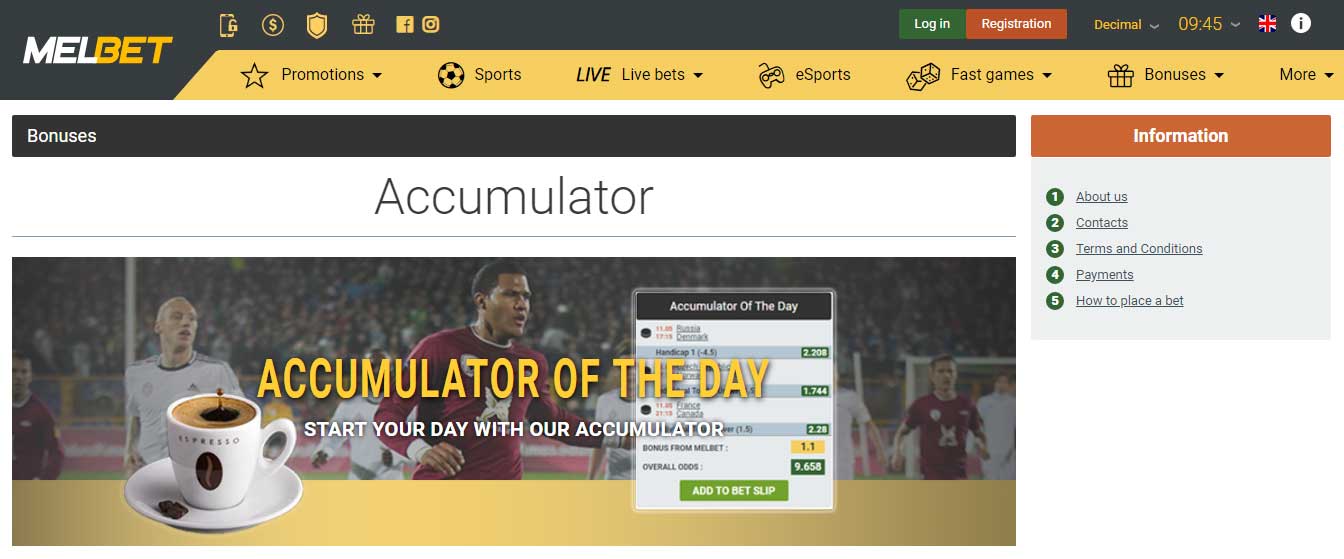 Melbet Accumulator