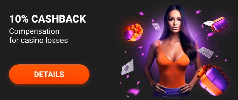 Cashback at the mostbet casino