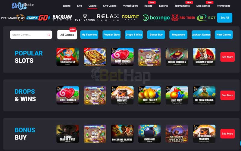 MyStake Casino Games