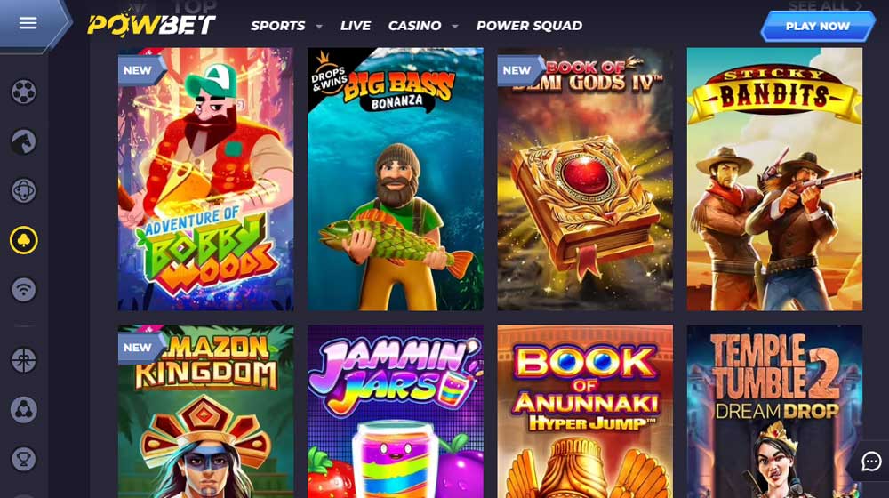 Powbet Casino Games