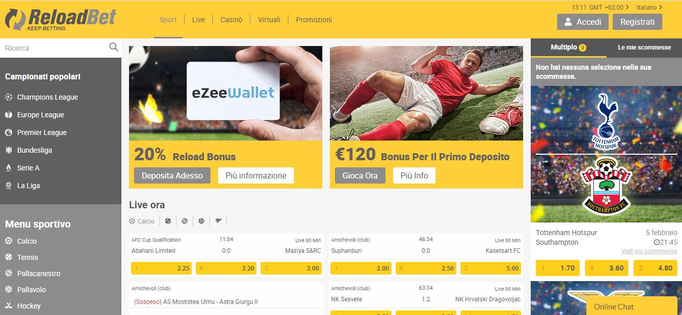 ReloadBet Recensione completa