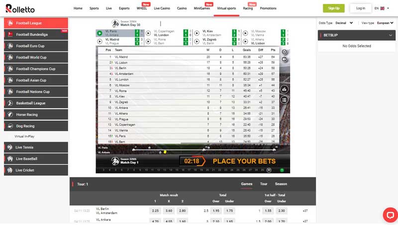 Rolletto Virtual Sports