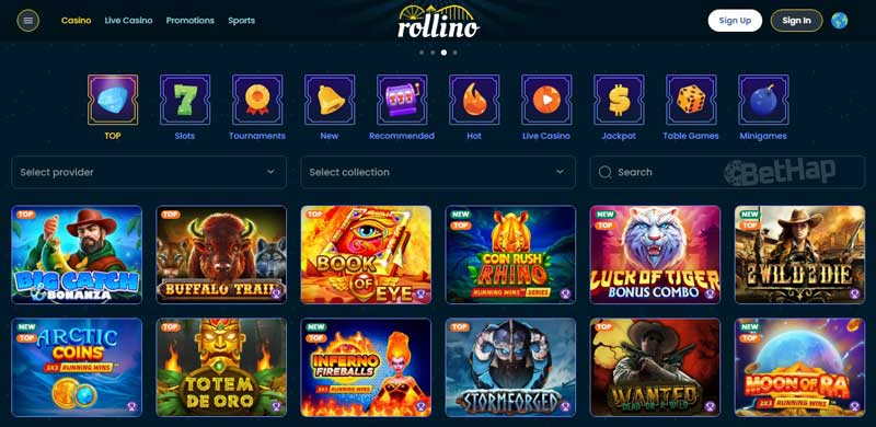 Rollino Casino Games