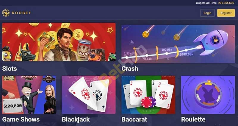 Roobet Casino Section