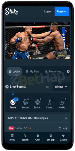 Can I place Stake MMA mobile bets?