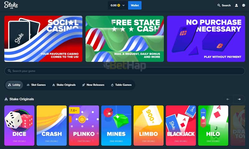 Stake US Casino Games