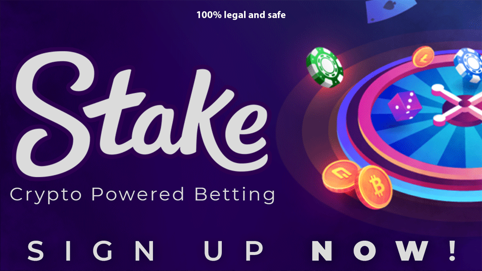 Stake is a 100% legal and safe site! Bonus code