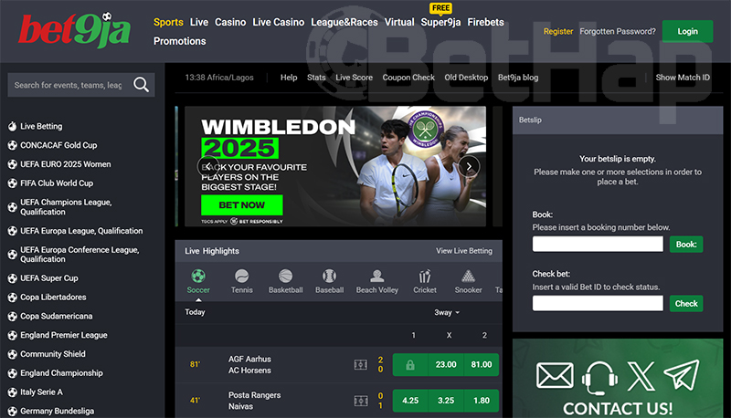 Bet9ja Sports Betting Page