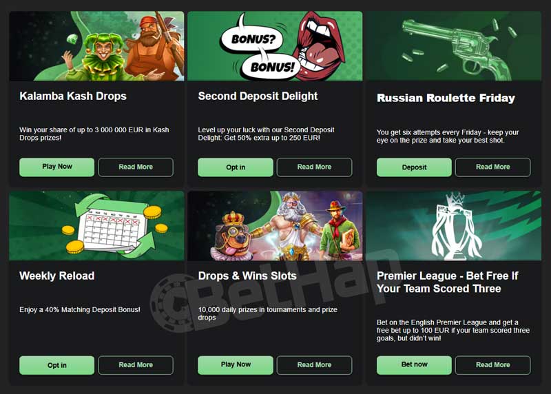 Betblast Casino Bonuses for Registered Players