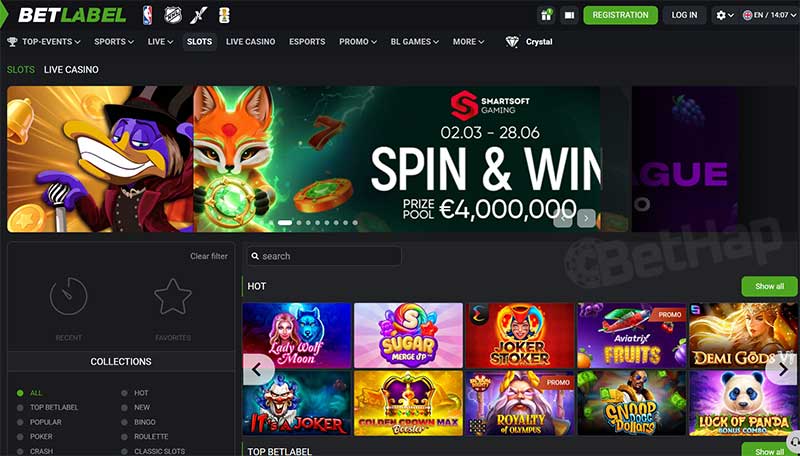 Betlabel Casino Section
